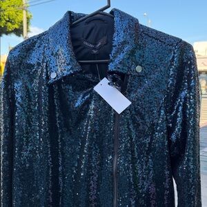 Colleen Lopez Women's Sequin Jacket - Black